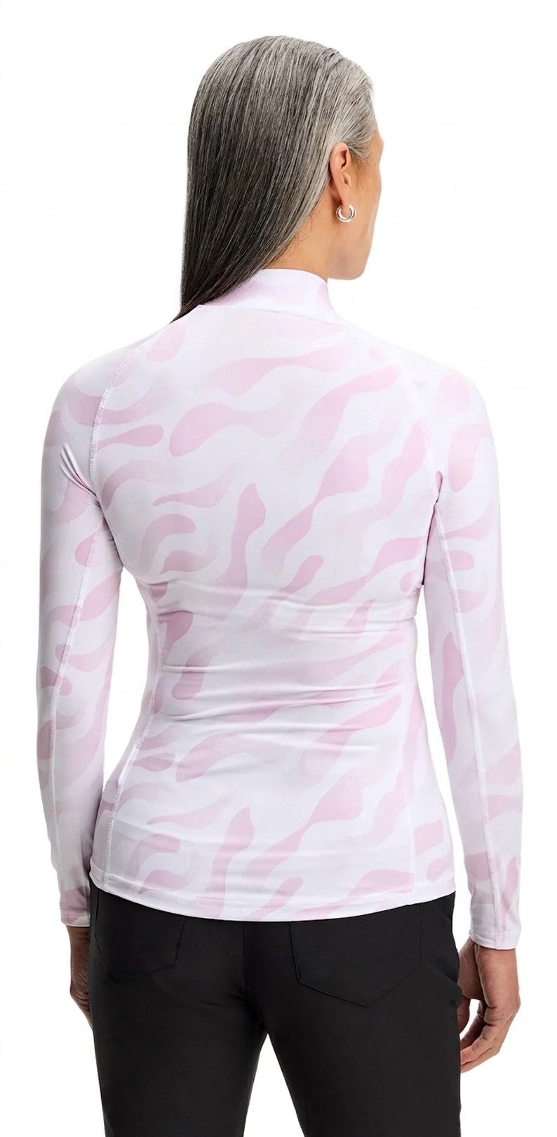 J.Lindeberg Ella Print Compression ladies top, bunker fade white orchid