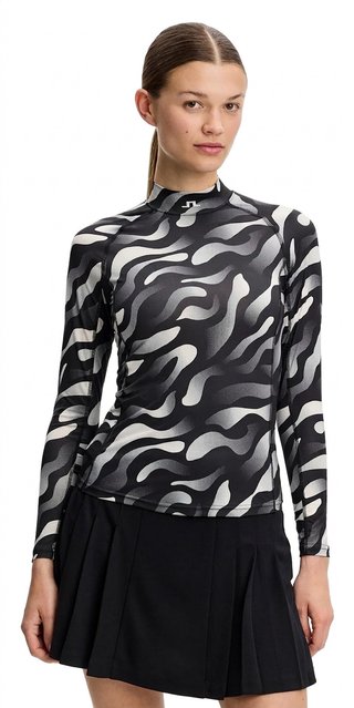 J.Lindeberg Ella Print Compression ladies top, bunker fade black moonbeam