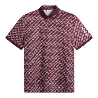 J.Lindeberg Tour Tech Print ladies polo, cardi jacquard - winetasting