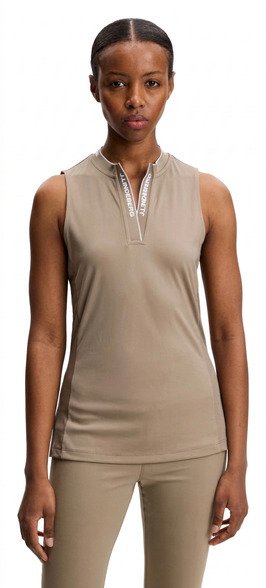 J.Lindeberg Leya Sleeveless women's polo, beige