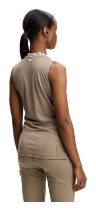 J.Lindeberg Leya Sleeveless women's polo, beige
