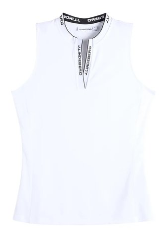 J.Lindeberg Leya Sleeveless women's polo, white