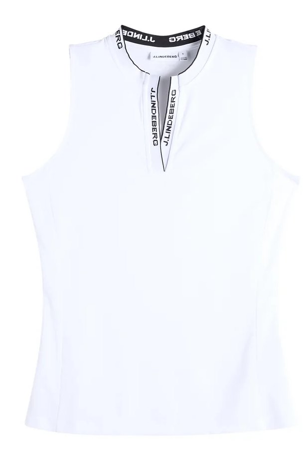 J.Lindeberg Leya Sleeveless women's polo, white