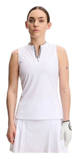 J.Lindeberg Leya Sleeveless women's polo, white