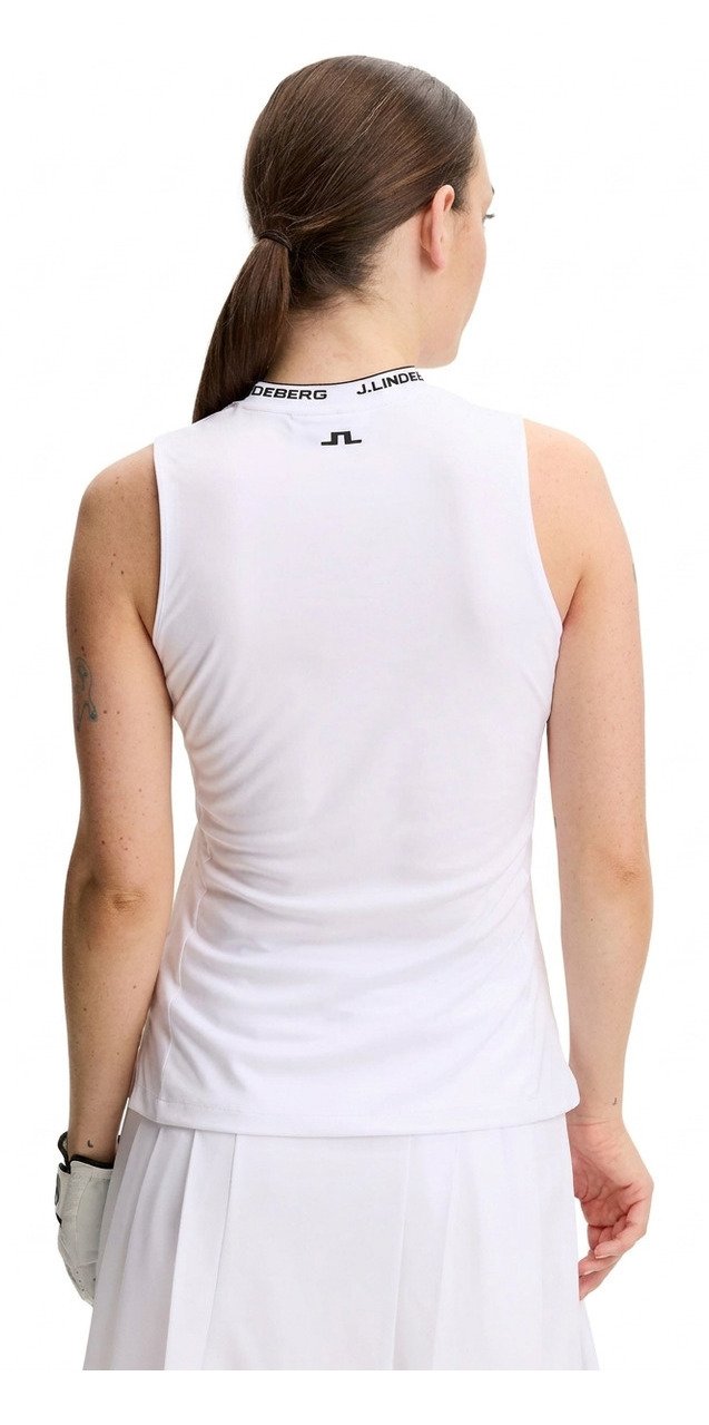 J.Lindeberg Leya Sleeveless women's polo, white