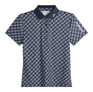 J.Lindeberg Tour Tech Print ladies polo, cardi jacquard - JL Navy