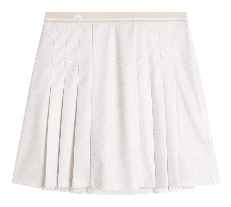 J.Lindeberg Harlow Print ladies skort, bridge stack white moon