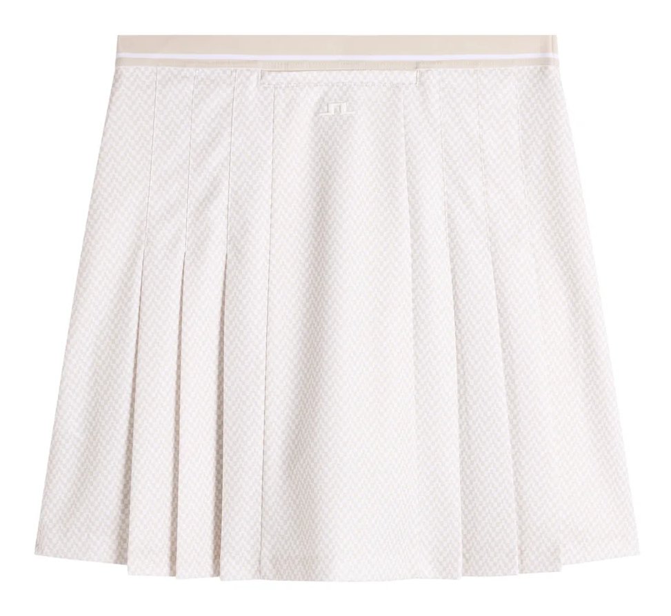 J.Lindeberg Harlow Print ladies skort, bridge stack white moon