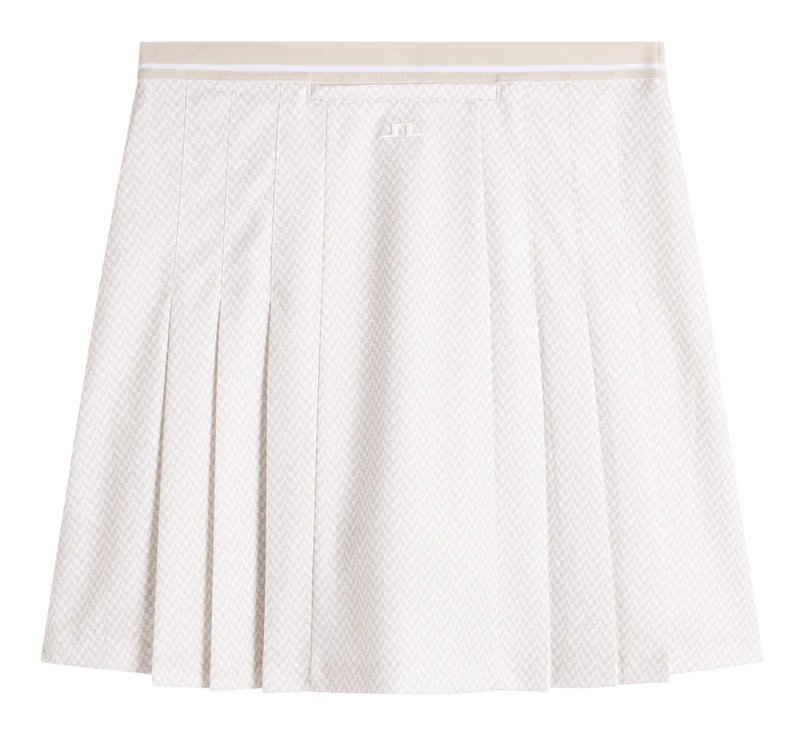 J.Lindeberg Harlow Print ladies skort, bridge stack white moon