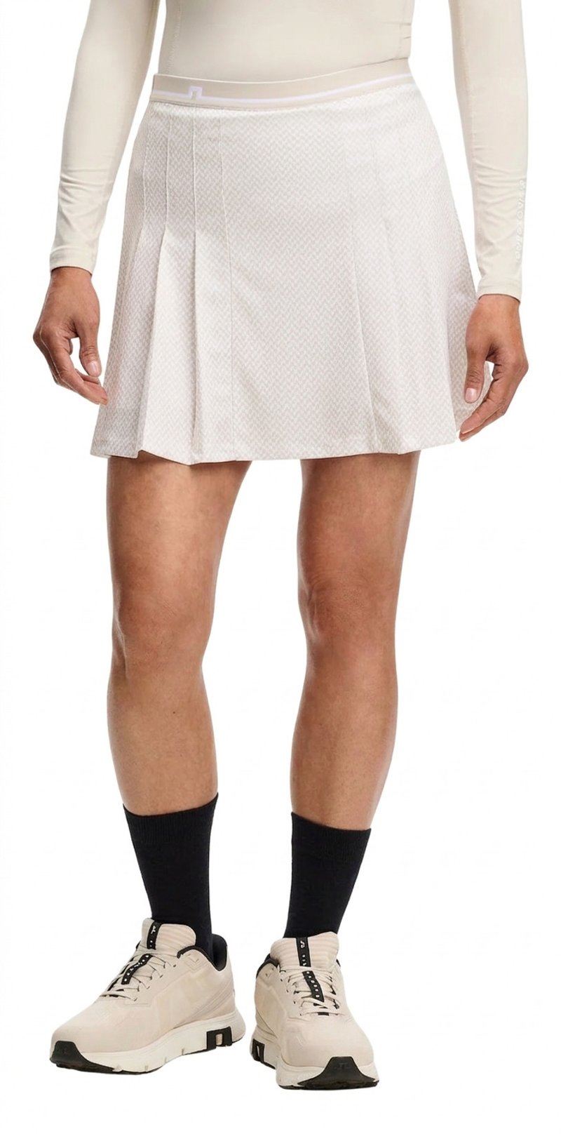 J.Lindeberg Harlow Print ladies skort, bridge stack white moon