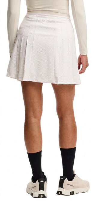J.Lindeberg Harlow Print ladies skort, bridge stack white moon
