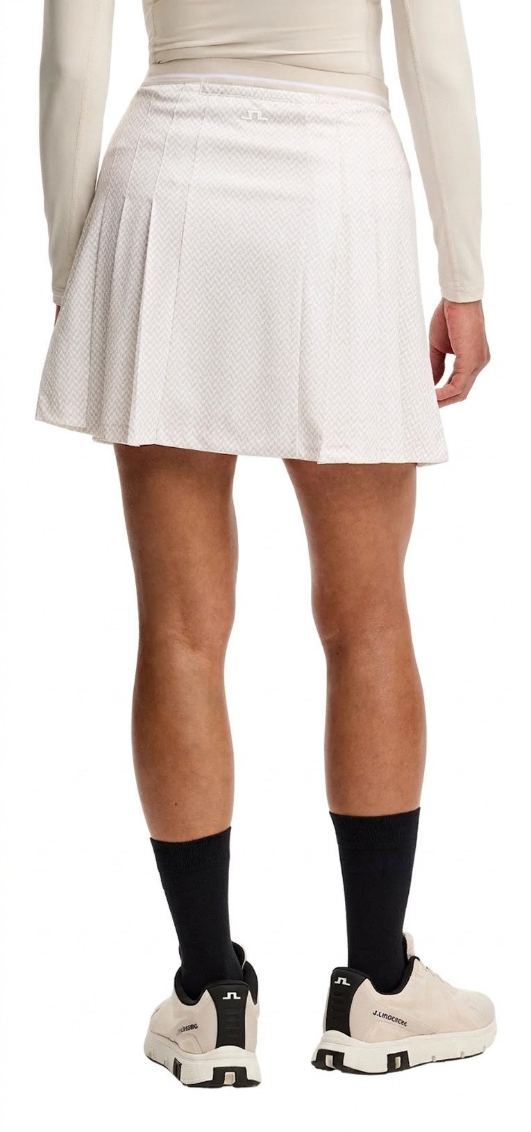 J.Lindeberg Harlow Print ladies skort, bridge stack white moon