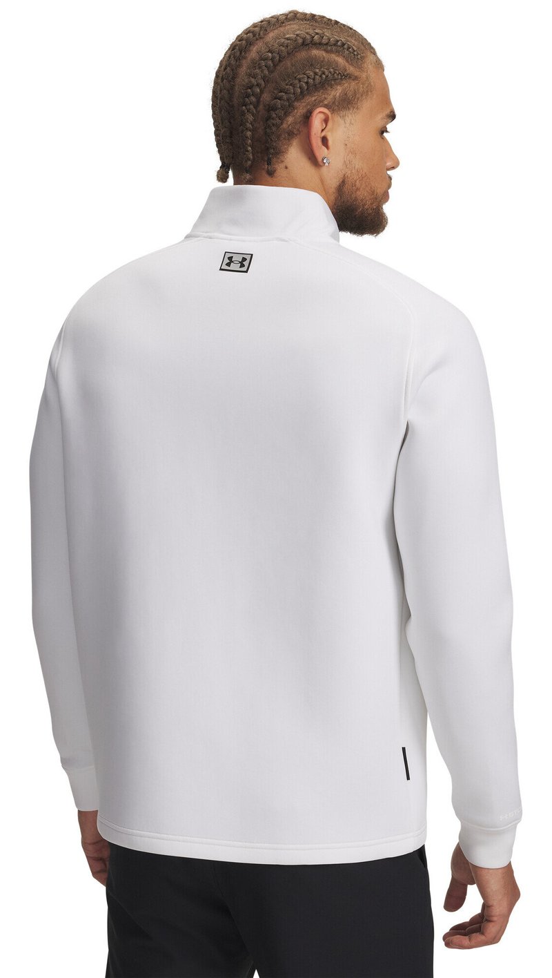 Under Armour Drive Pro Hybrid men's 1/2 zip, white/black