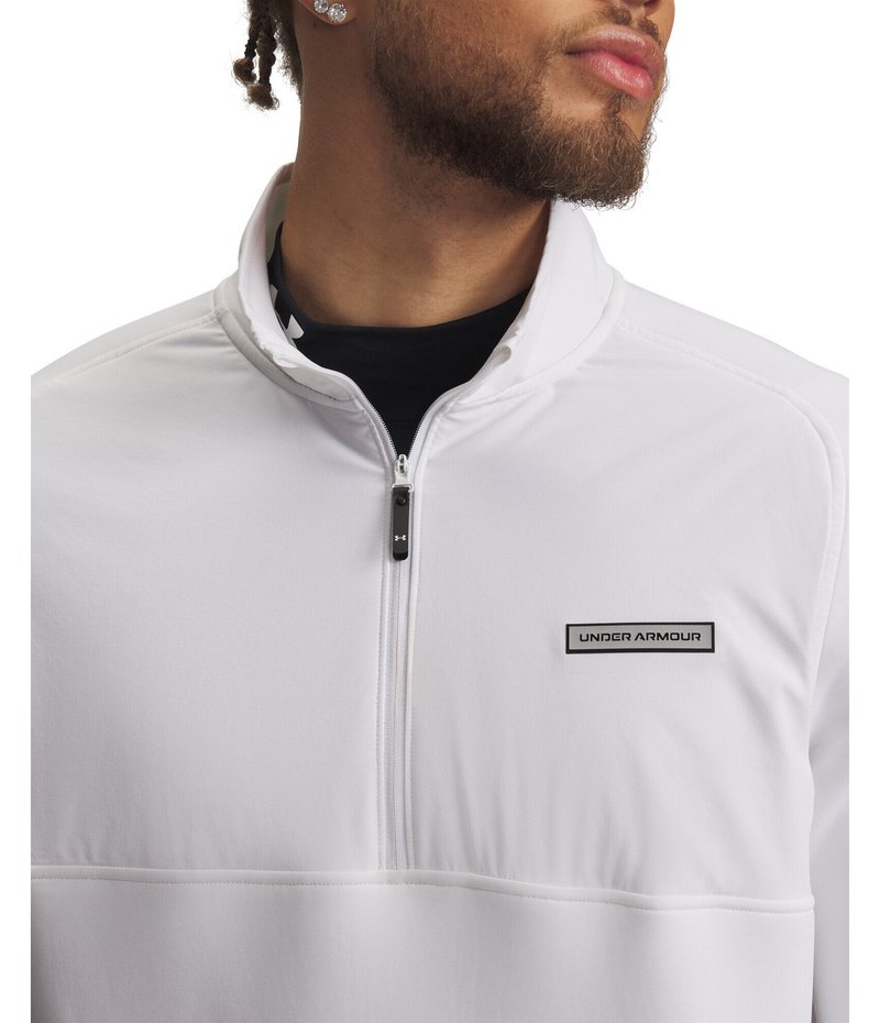 Under Armour Drive Pro Hybrid men's 1/2 zip, white/black