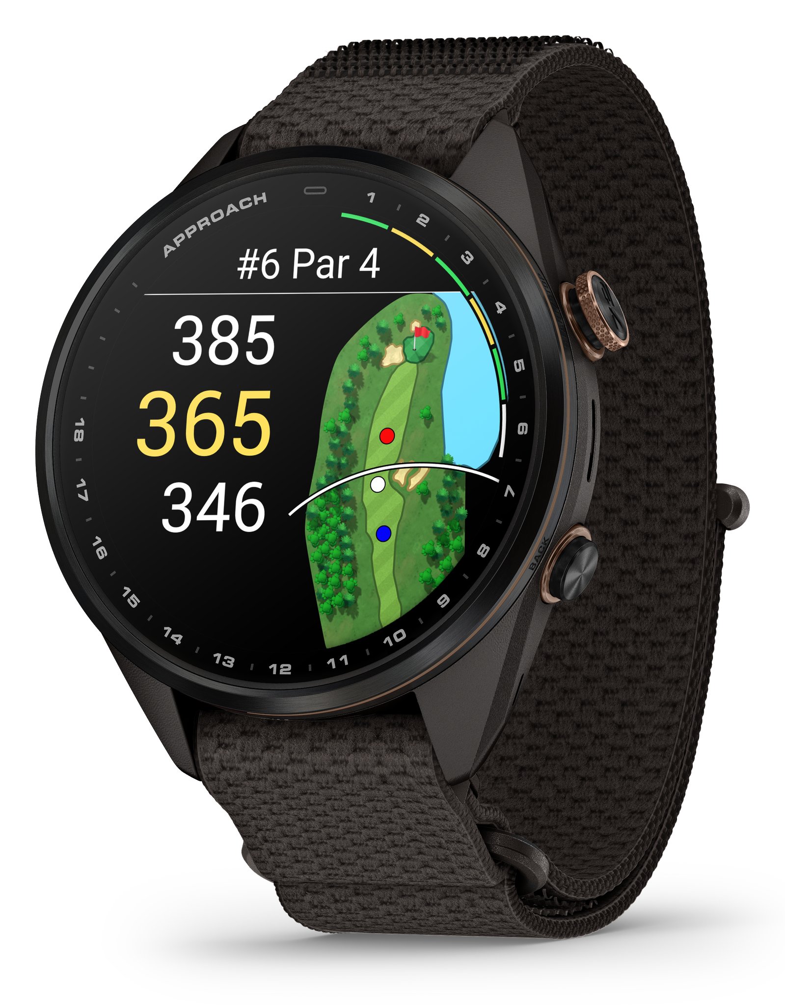 Garmin Approach S72 GPS watch, pebble grey, 43 mm