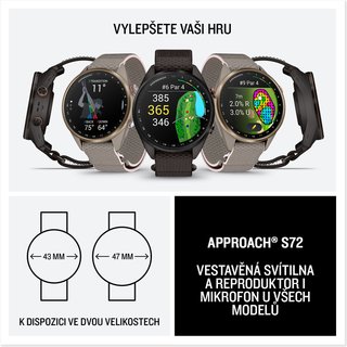 Garmin Approach S72, 47 mm, black GPS watch