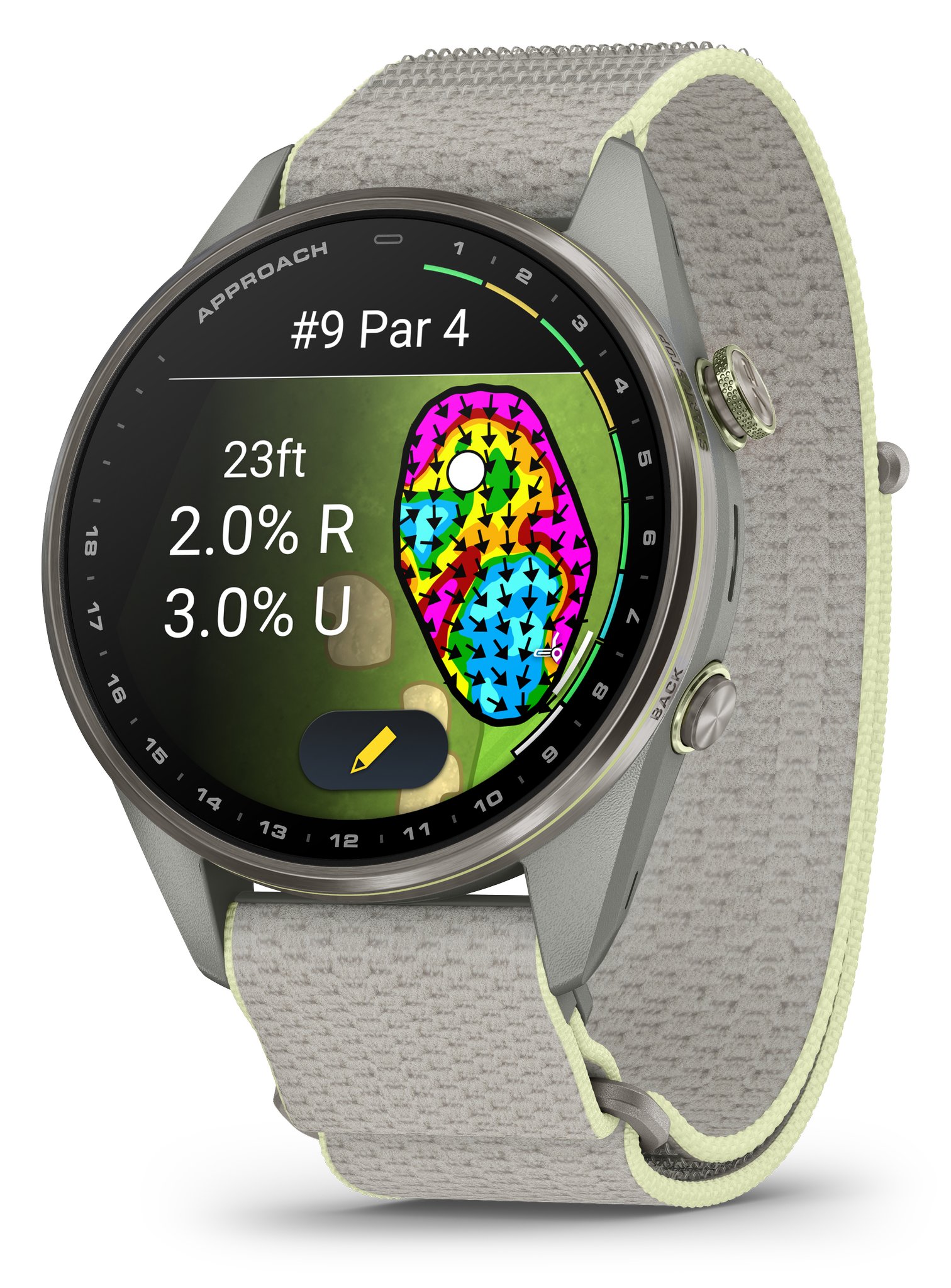 Garmin Approach S72 GPS watch, black, 47 mm