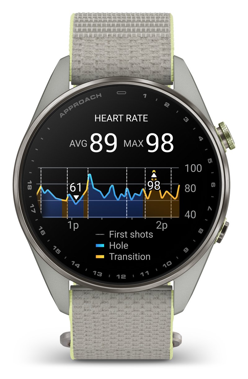 Garmin Approach S72 GPS watch, black, 47 mm