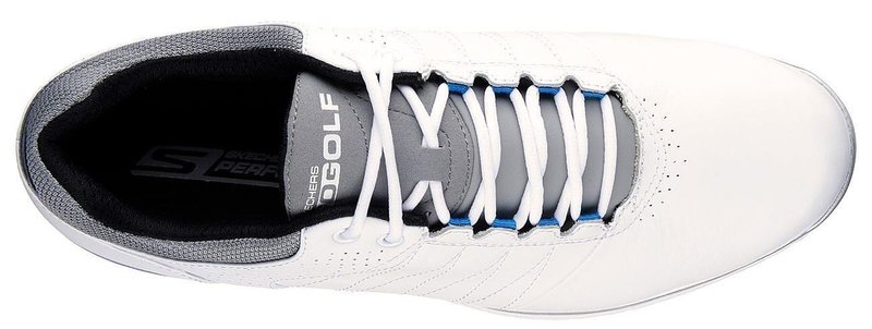 Skechers Go Golf Elite 2 men's golf shoes, white/gray/blue