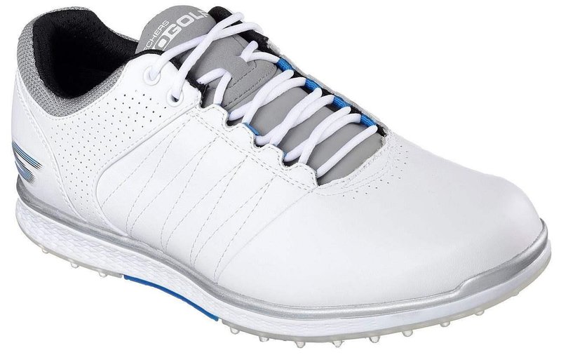 Skechers Go Golf Elite 2 men's golf shoes, white/gray/blue