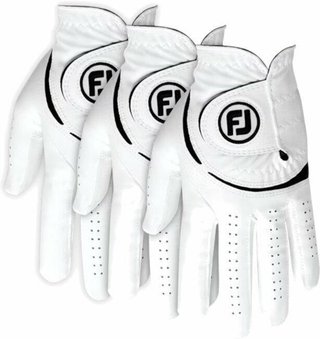 FootJoy WeatherSof 24 ladies golf glove (3 PACK), white/black, ML