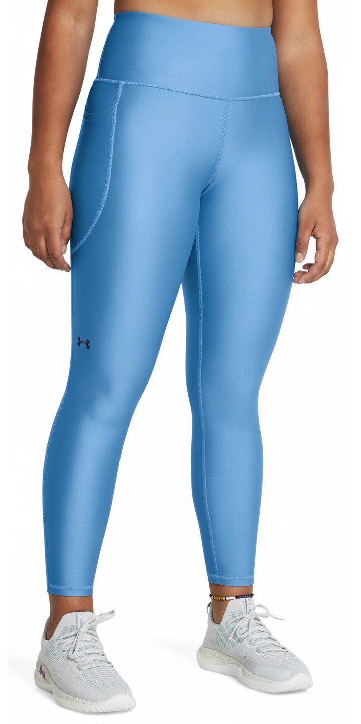 Under Armour HeatGear Armour Hi Ankle ladies compression leggings, viral blue