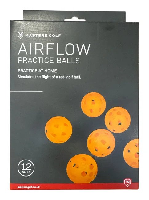 Masters Golf Airflow XP practice golf balls (12 pack), orange