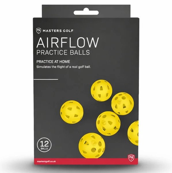 Masters Golf Airflow XP practice golf balls (12 pack), yellow