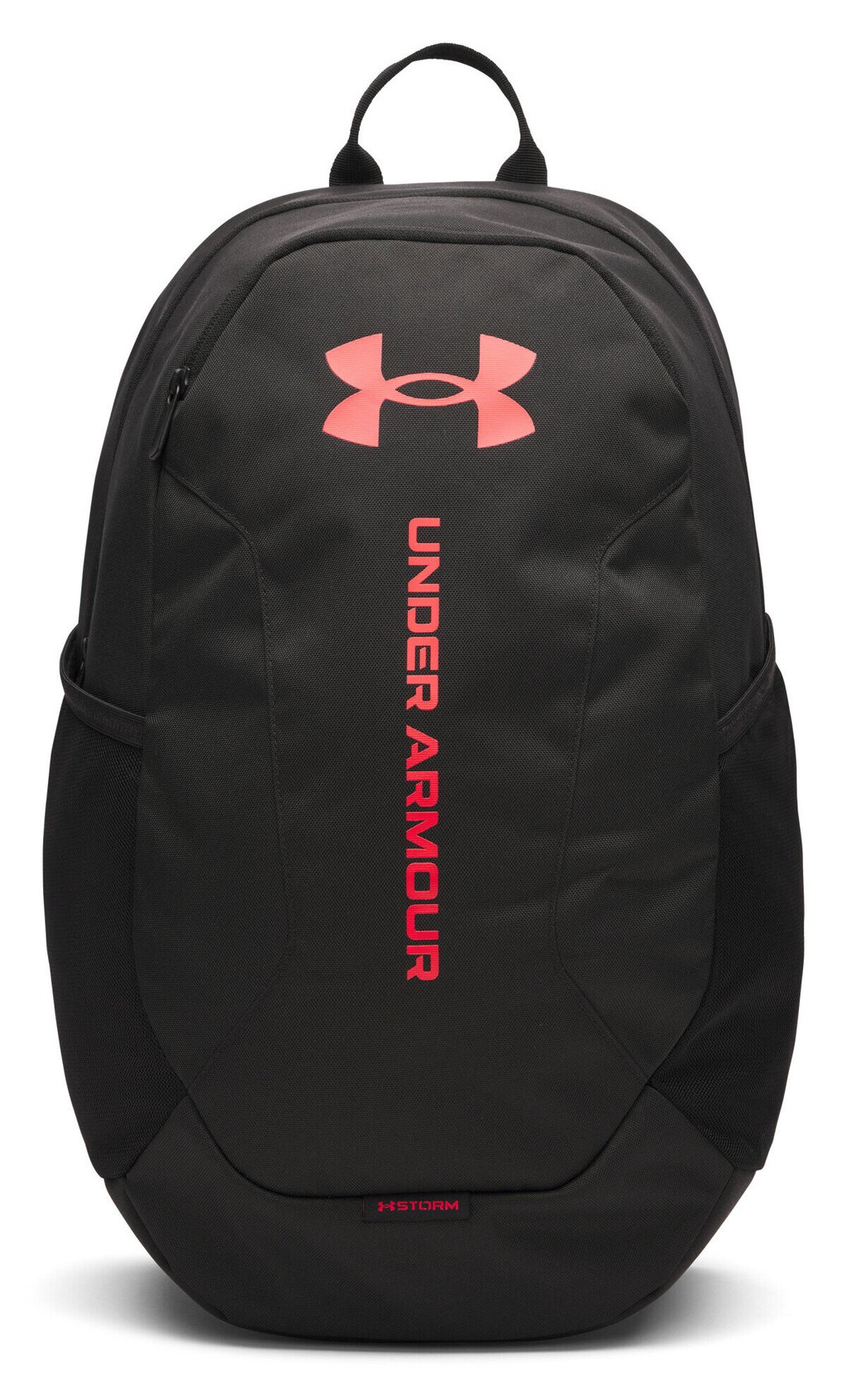 Under Armour Hustle Lite backpack, black/racer red