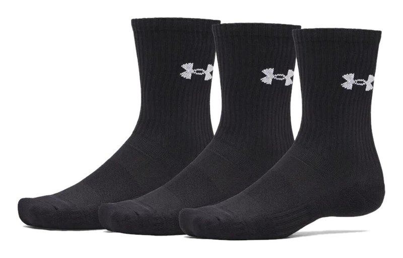Under Armour UA Performance Cotton unisex socks (3 pack), ultimate black