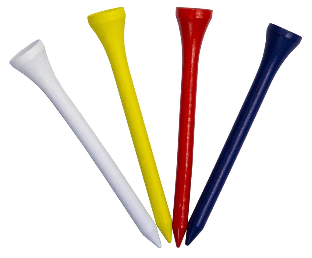Longridge 69mm (20pcs) Mix Colour wooden tees