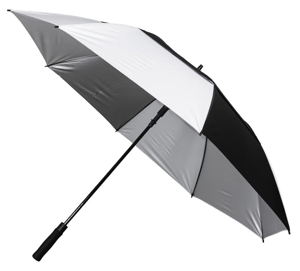Longridge 62" Windproof UV umbrella, black/grey
