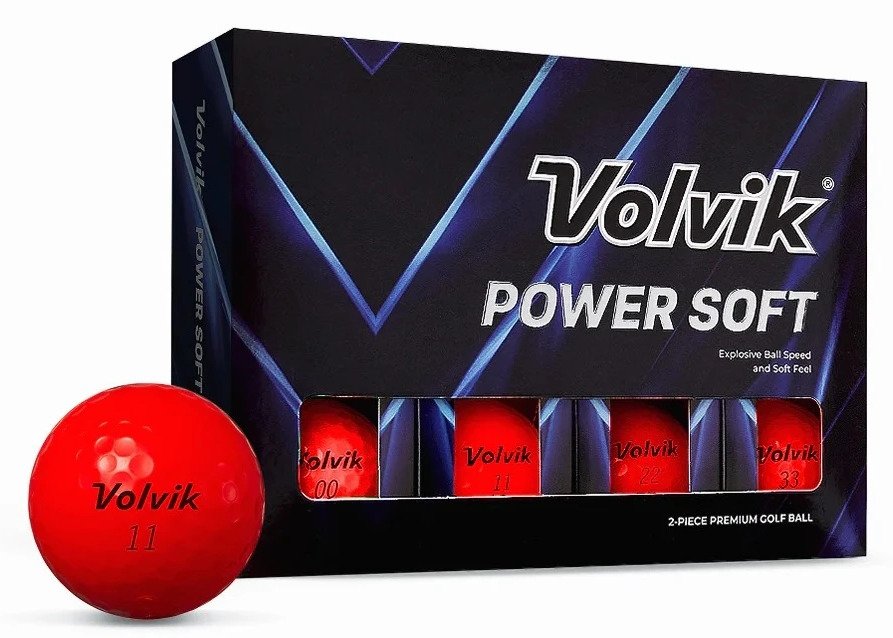 Volvik POWER Soft golf balls (12 balls), red
