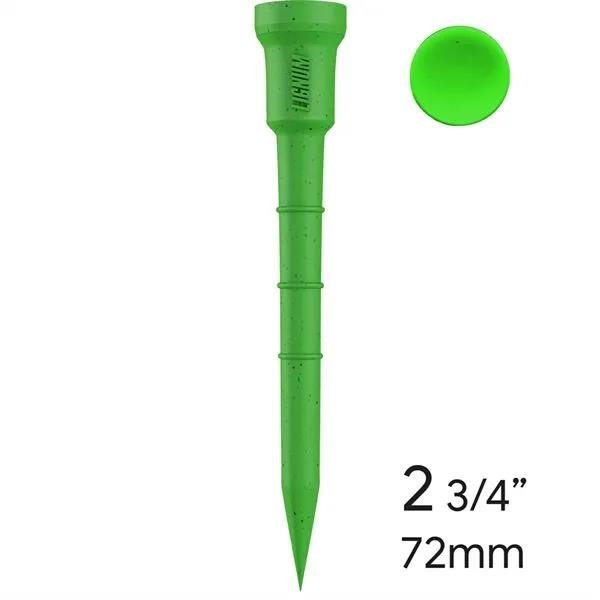 Lignum Tee 72mm (2 3/4") Hitting Green Golf Tees, 12pack