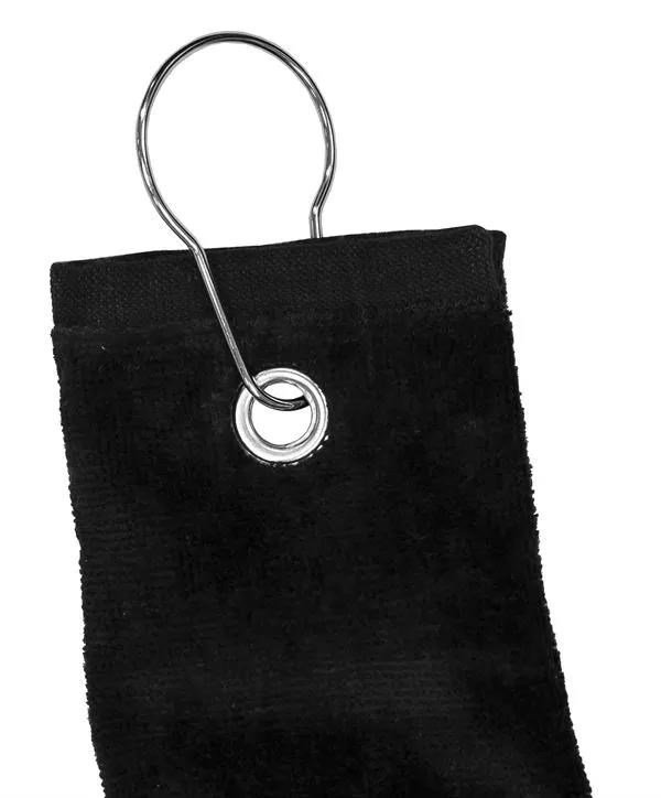 Longridge Three Fold Golf Towel, Black