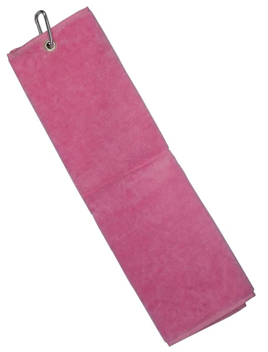 Longridge Blank Luxury Three Fold golf towel, pink
