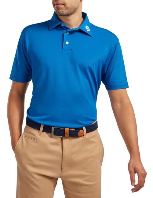 FootJoy Stretch Pique Solid men's polo, cobalt blue
