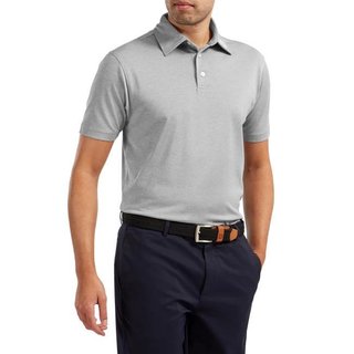 FootJoy Stretch Pique Solid men's polo, heather grey