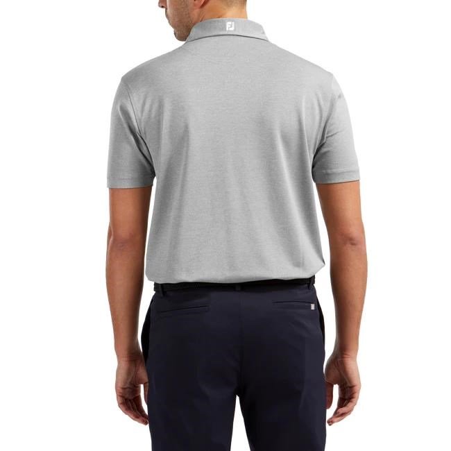FootJoy Stretch Pique Solid men's polo, heather grey