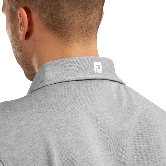 FootJoy Stretch Pique Solid men's polo, heather grey