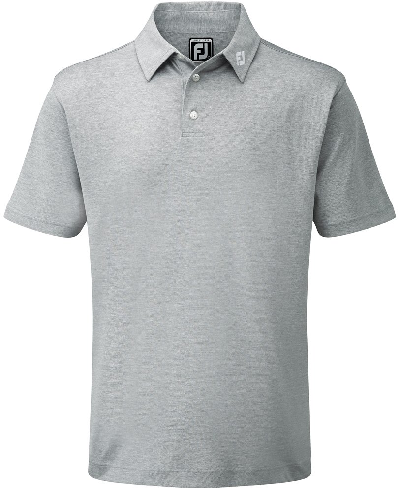FootJoy Stretch Pique Solid men's polo, heather grey