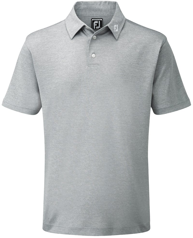 FootJoy Stretch Pique Solid men's polo, heather grey