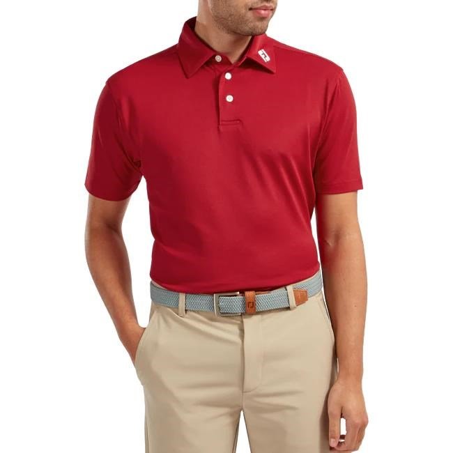 FootJoy Stretch Pique Solid men's polo, red