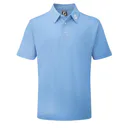 FootJoy Stretch Pique Solid men's polo, light blue