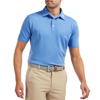 FootJoy Stretch Pique Solid men's polo, light blue