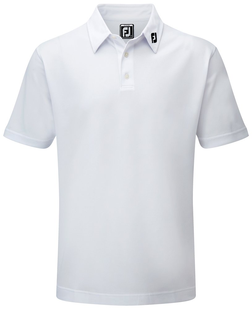 FootJoy Stretch Pique Solid junior polo, white