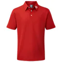 FootJoy Stretch Pique Solid junior polo, red