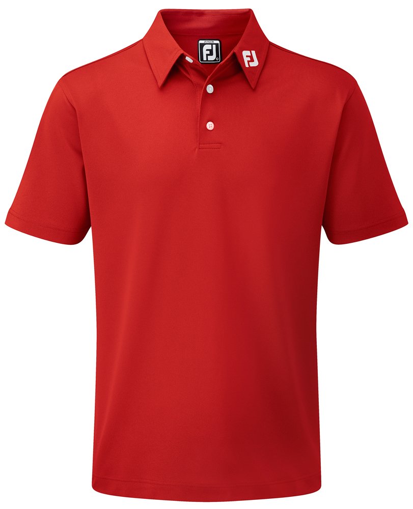 FootJoy Stretch Pique Solid junior polo, red