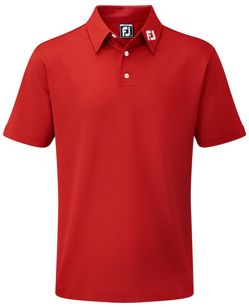 FootJoy Stretch Pique Solid junior polo, red