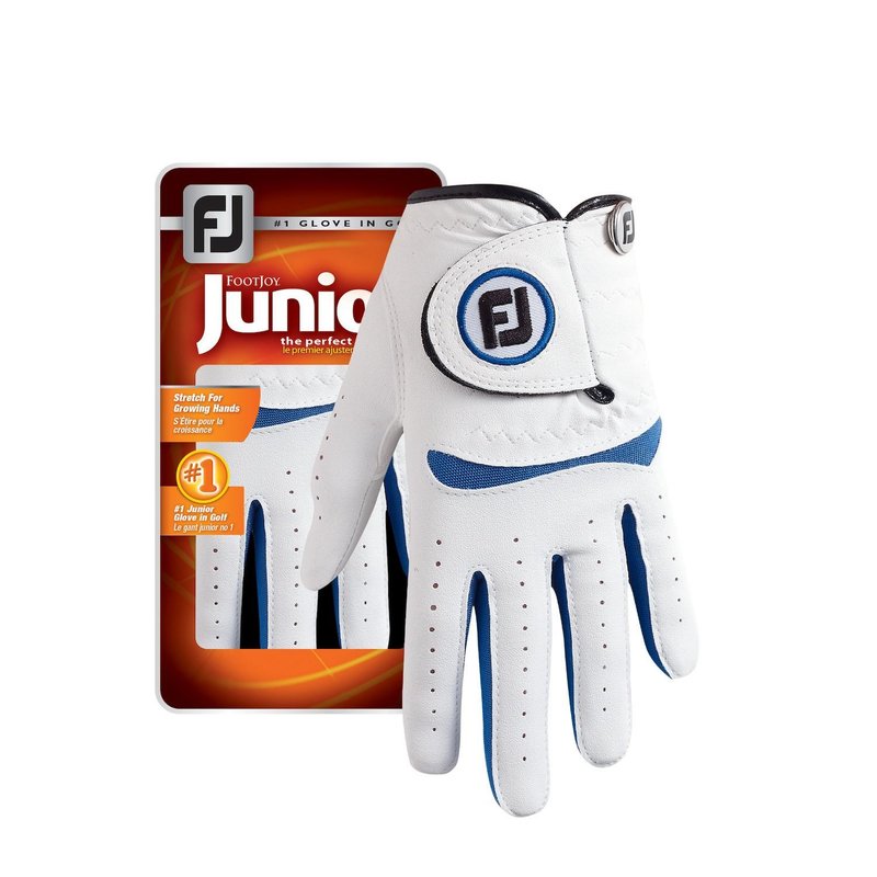 FootJoy FJ Junior 25 golf glove, white/cobalt
